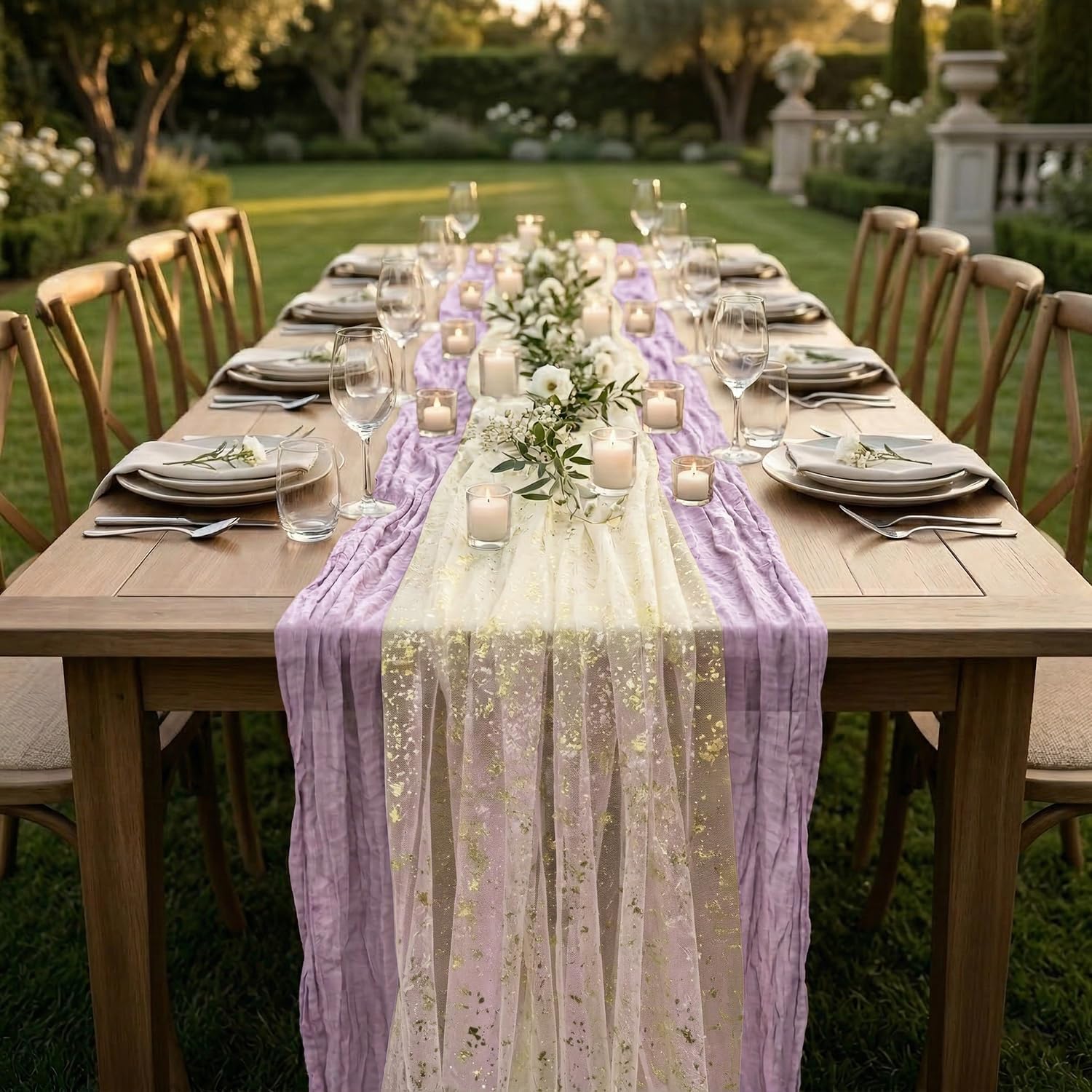 Wedding Supply Rentals - Paquete de 2 Caminos de Mesa