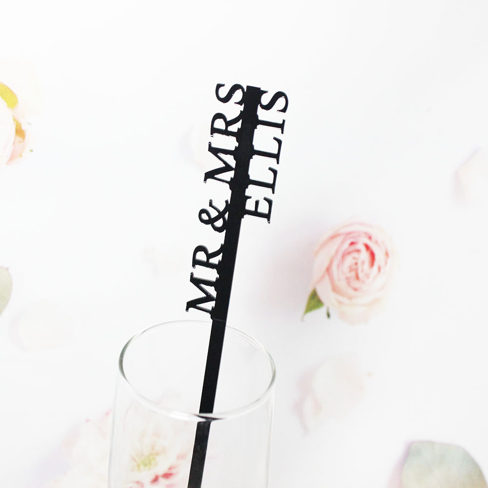 Wedding Fountain - Agitadores de Bebidas Personalizados, Etiquetas para