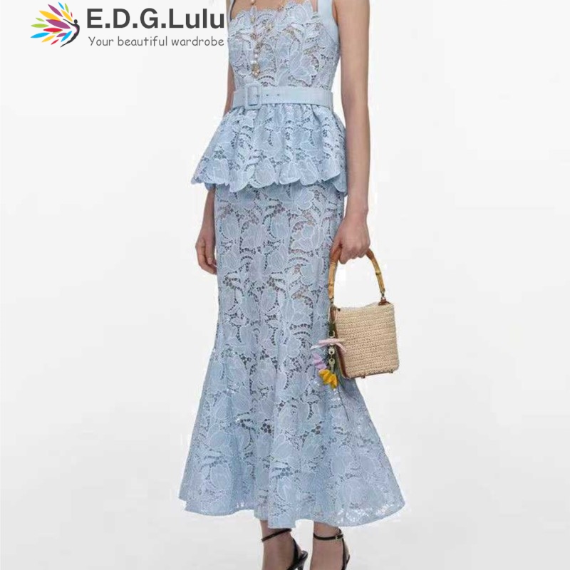 Wedding Lulu - EDGLuLu Conjunto Vintage de Dos Piezas