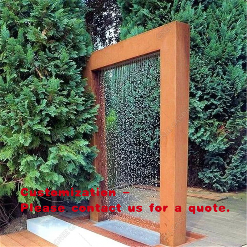 Wedding Fountain - Fuente de cascada de acero corten