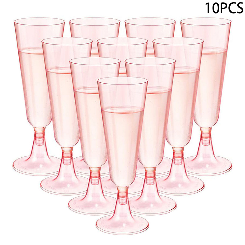 Wedding Fountain - Taza de champán rosa desechable, copas