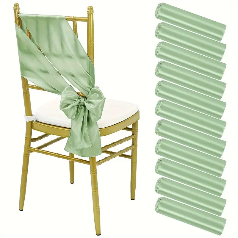 Lazos de satén para sillas, 10 - Wedding Supply Wholesale reseña y precio