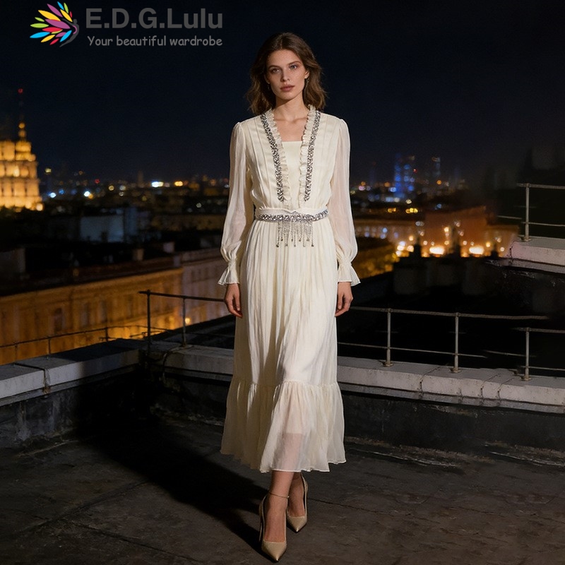 EDGLuLu Elegante Vestido Largo - Wedding Lulu reseña y precio